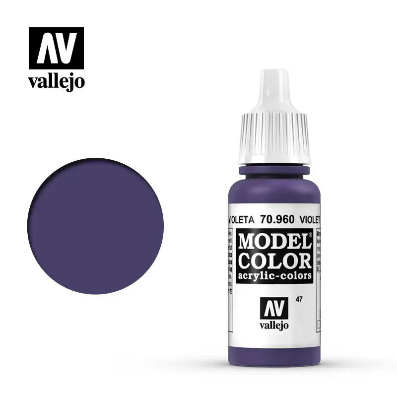 

Vallejo Acrylic paints AV Spain 70960 047 Violeta Violet Model Coloring Water-Based Hand Painted Gunpla Gundam