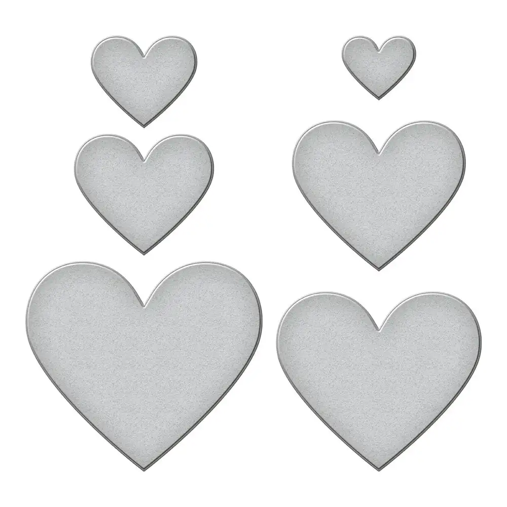 

Металлические высекальные штампы Essential Hearts для изготовления украшений для скрапбукинга, тисненых бумажных альбомов «сделай сам», детали для украшения, новинка 2023