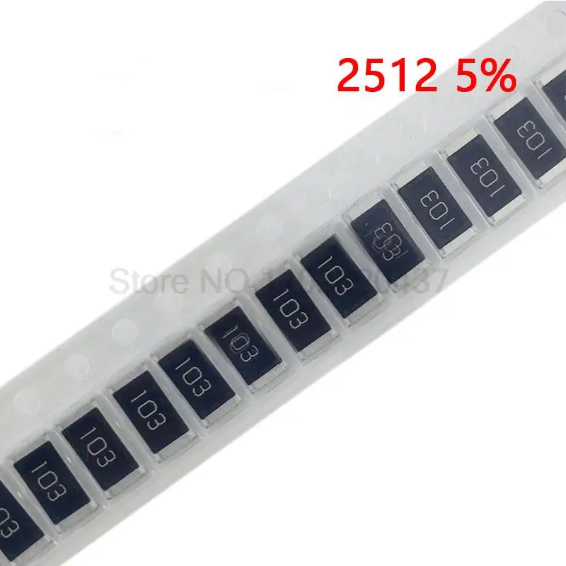 

100pcs 2512 5% 1W SMD Chip Resistor resistors 0R - 10M 0 10 100 220 470 ohm 0R 10R 100R 220R 470R 1K 2.2K 4.7K 10K 100K 1M 10M