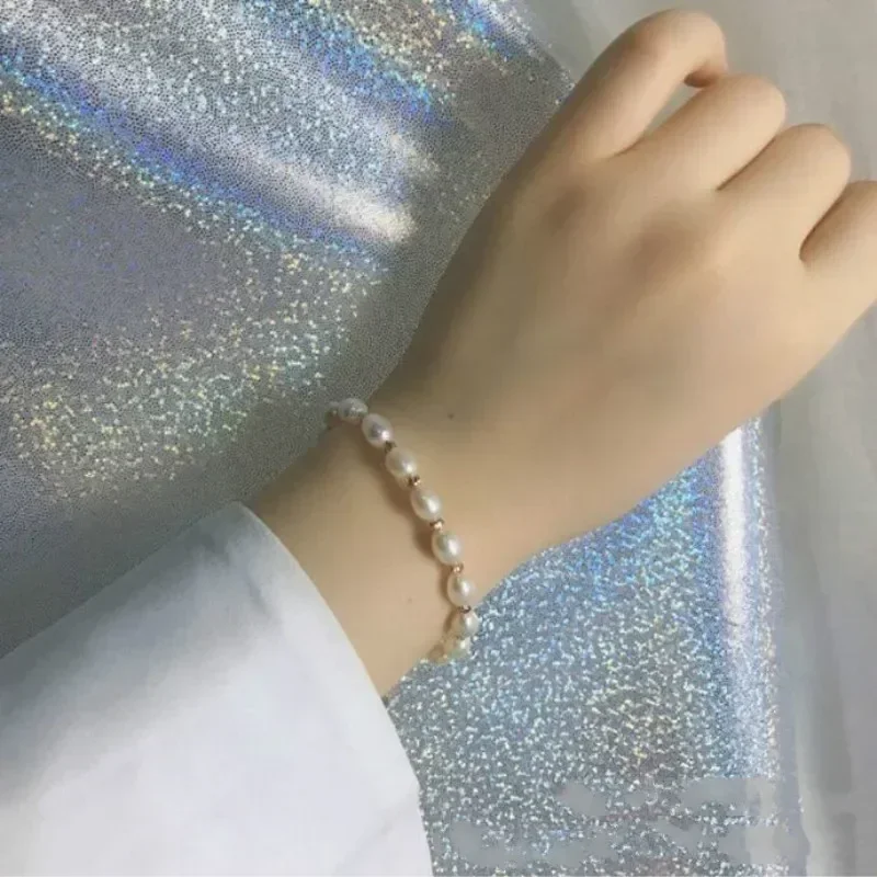 Женский браслет из искусственного пресноводного жемчуга