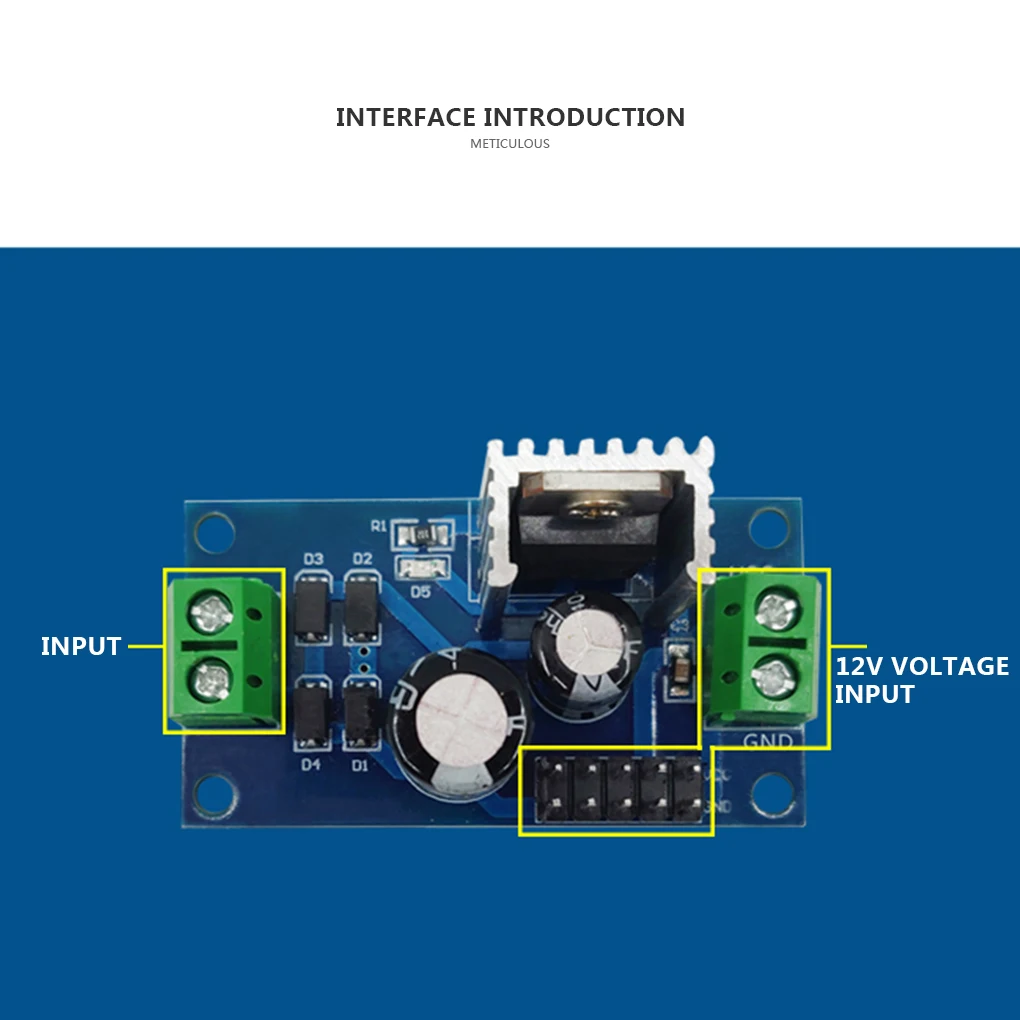 

Трехконтактный регулятор L7812 LM7812, модуль питания с регулировкой напряжения 12 В, модуль регулятора 12 В