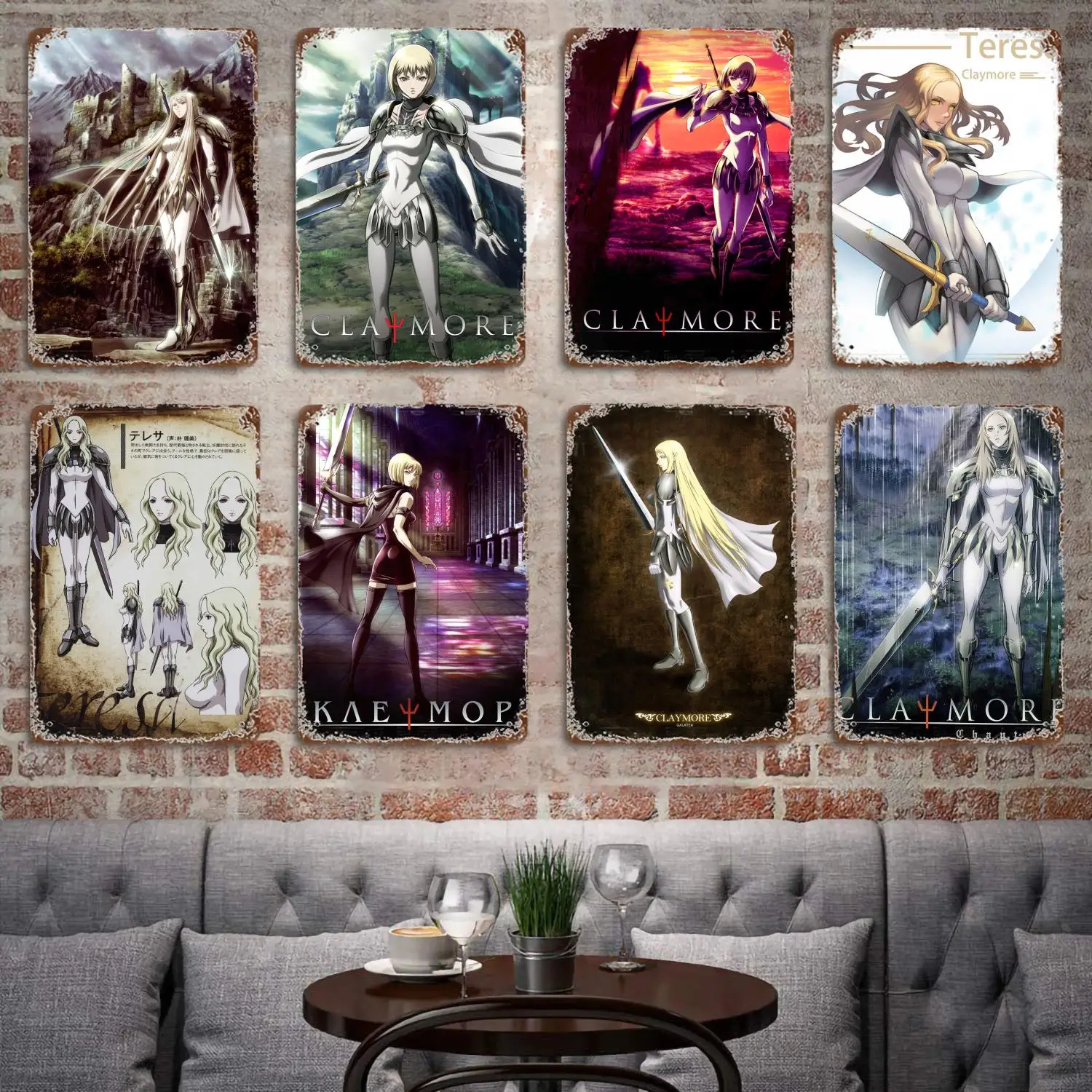 

Claymore Teresa metal Decor Poster Vintage Tin Sign Metal Sign Decorative Plaque for Pub Bar Man Cave Club Wall Decoration