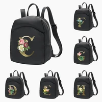 backpacks women mini travel bag simple casual small backpack golden flower print ladies organizer for teen girls sports knapsack