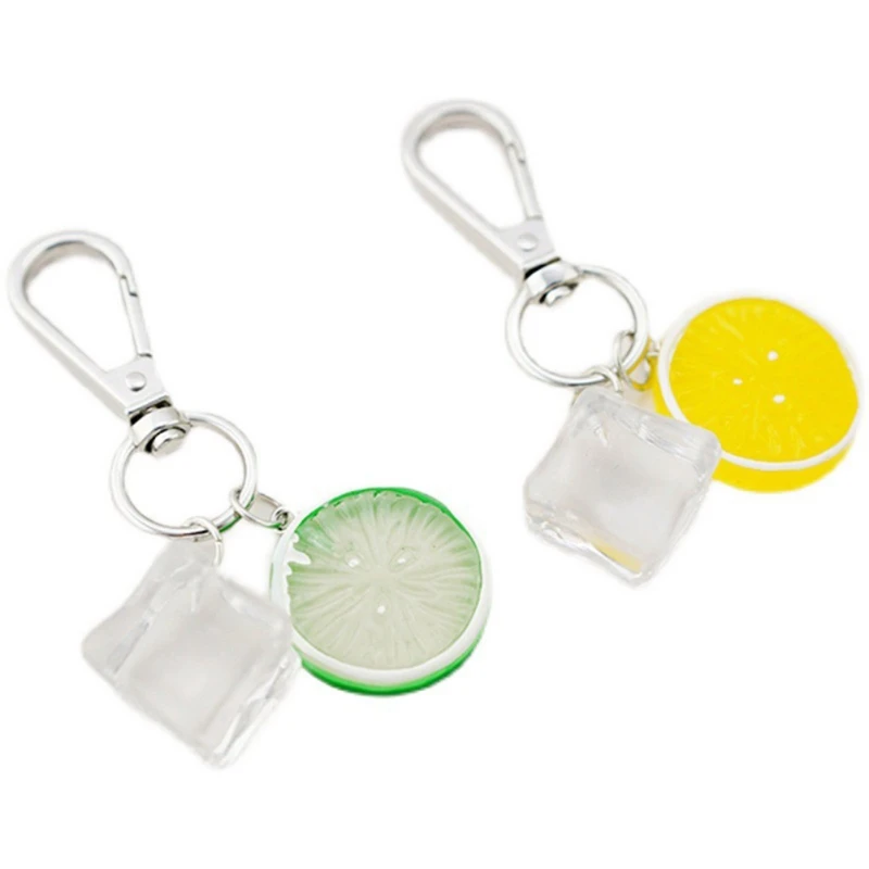 

South Korea Summer Fruit Ice Lemon Slice Key Chain Bag Pendant Pendant Mobile Phone Pendant