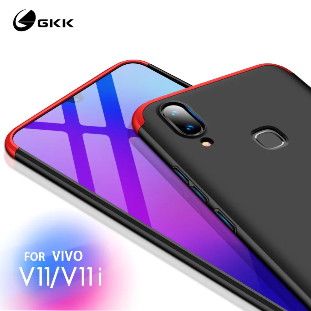 

GKK 3 in 1 Case for Vivo V11i V11 Pro Case 360 Degree Full Protection Hard PC Phone Back Cover for Vivo v11 Matte Funda Coque