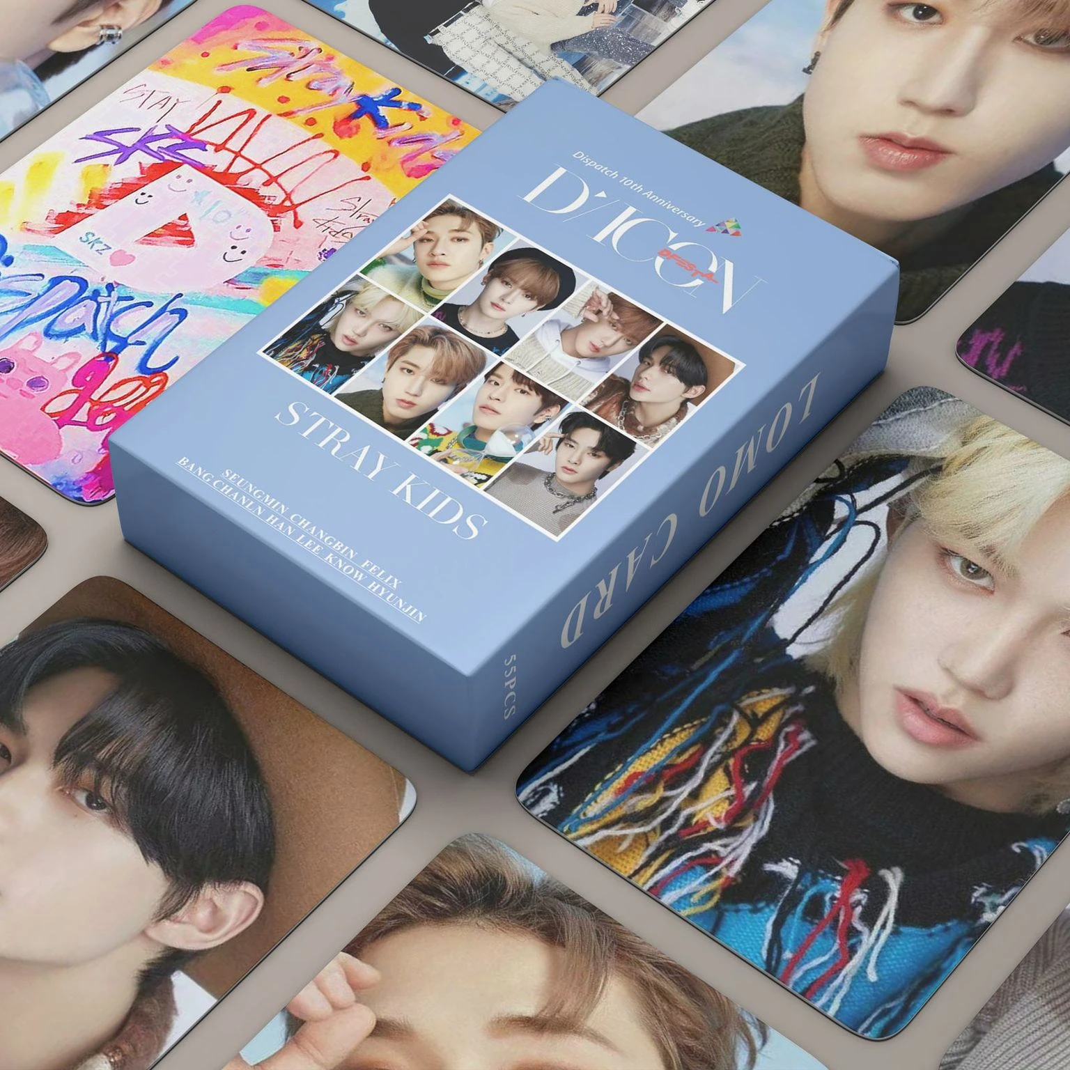 

55pcs/set Kpop StrayKids Lomo Cards D‘festa Magazine StrayKids Photocards for Fans Collection High Quality Dicon Postcards