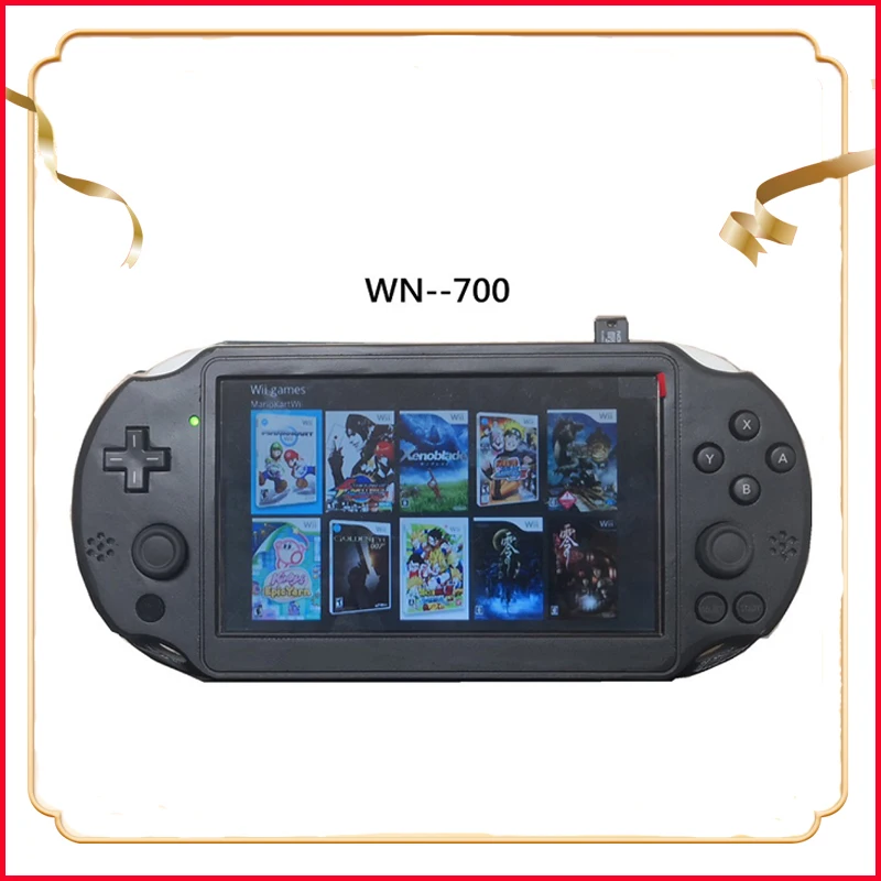 

7-дюймовый IPS ЖК-дисплей GAMEBOY 5 с двойным джойстиком WII & NGC 2 в 1 Game Boy, модифицированный оригинальной печатной платой без Raspberry Pi