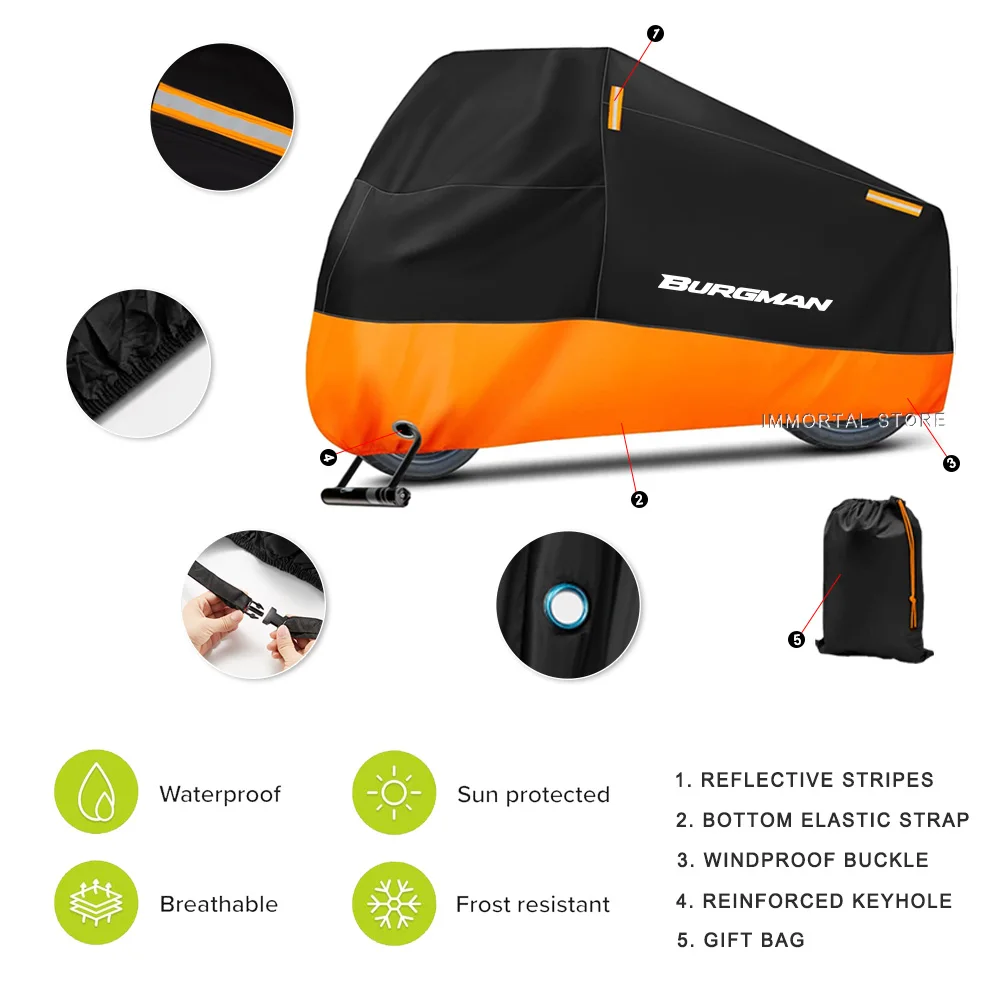 Для Burgman 400 650 125 AN400 AN650 AN SKYWAVE чехол для мотоцикла водонепроницаемый уличный
