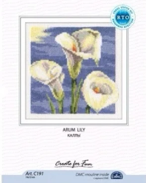 Иглы для самостоятельного изготовления RTO C191 Lily 24-23 Набор вышивки крестом 28ct 14ct 32ct