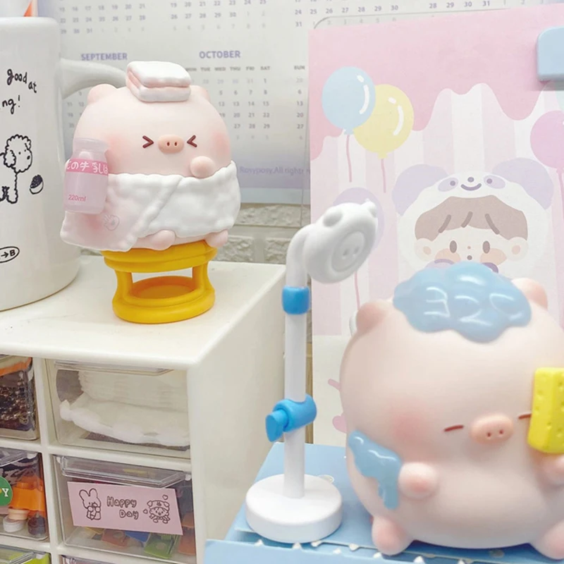 

Sweet Treasure Piggy Hot Spring Soup House Trip Series Blind Random Box Toys Anime Figure Doll Mystery Box For Girls Cute Gift