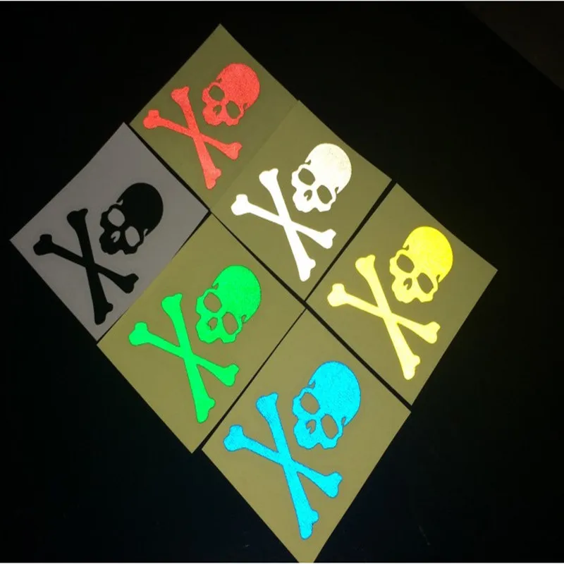 

Велосипедная Светоотражающая наклейка с черепом, флуоресцентная велосипедная наклейка с фиксированным снаряжением, наклейки для горного ...