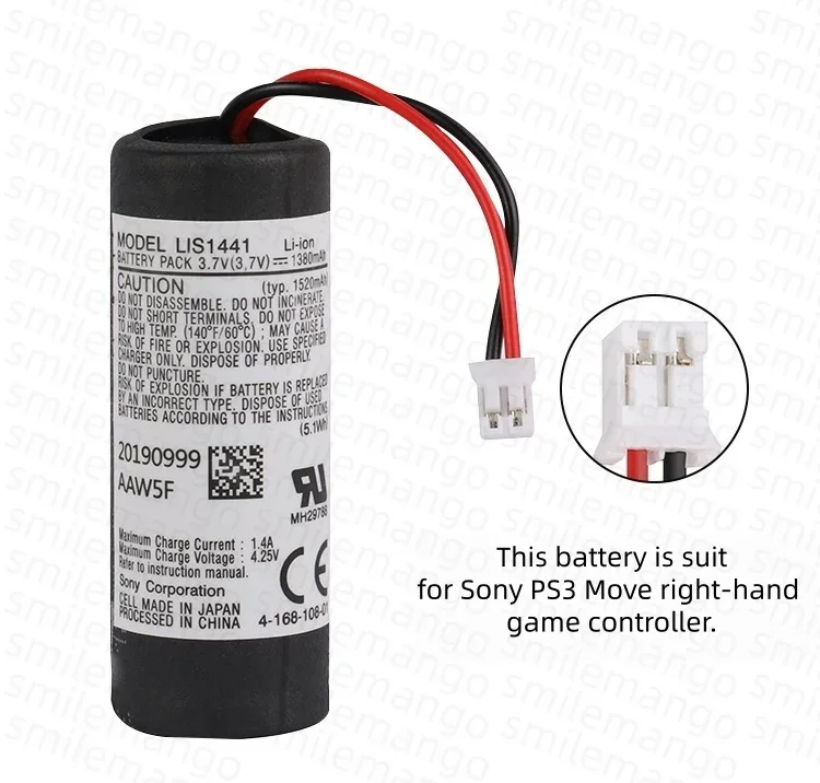 Фото 1-10 шт. LIS1441 LIS1442 Аккумулятор для Sony CECH-ZCM1E CECH-ZCM1U CECH-ZCS1E CECH-ZCS1U Playstation 3 PS3 Move Motion Controller №5