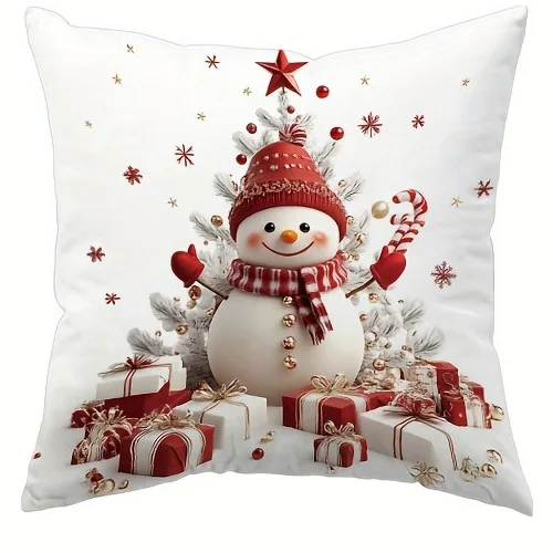 Рождественская наволочка полиэстер велюр 40x40/45x45/50x50/60x60 см