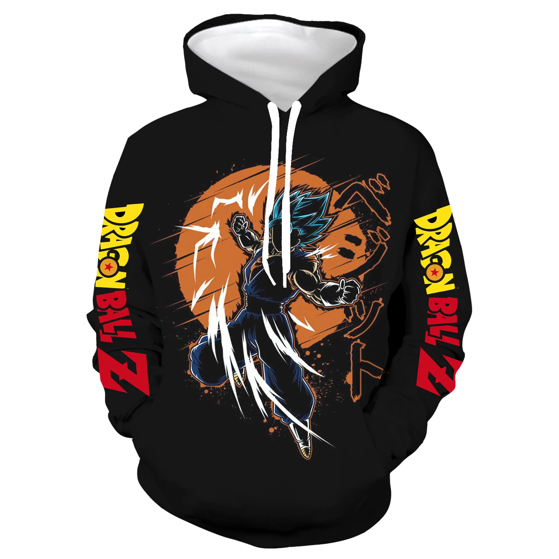 

Dragon Ball Women Hooded Sweatshirt Patchwork Hoodies Fashion Stripe Printed Pullover Autumn Long Sleeve Shirt Gifts