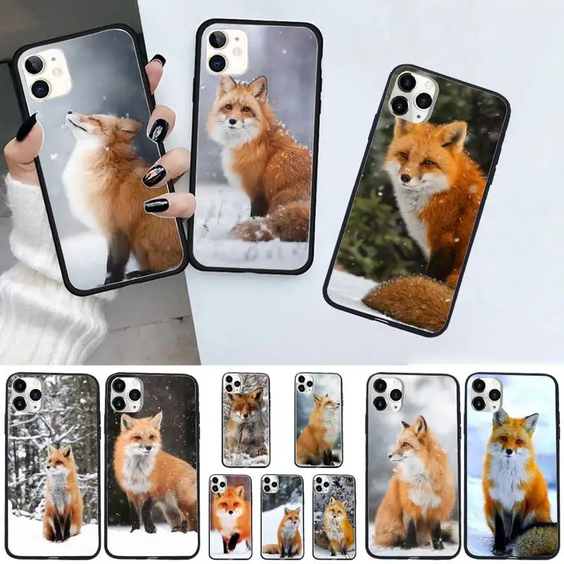 

fox in winter snow Phone Case For iphone 11 13 12 14 x xs xr pro max mini plus boys girls cover