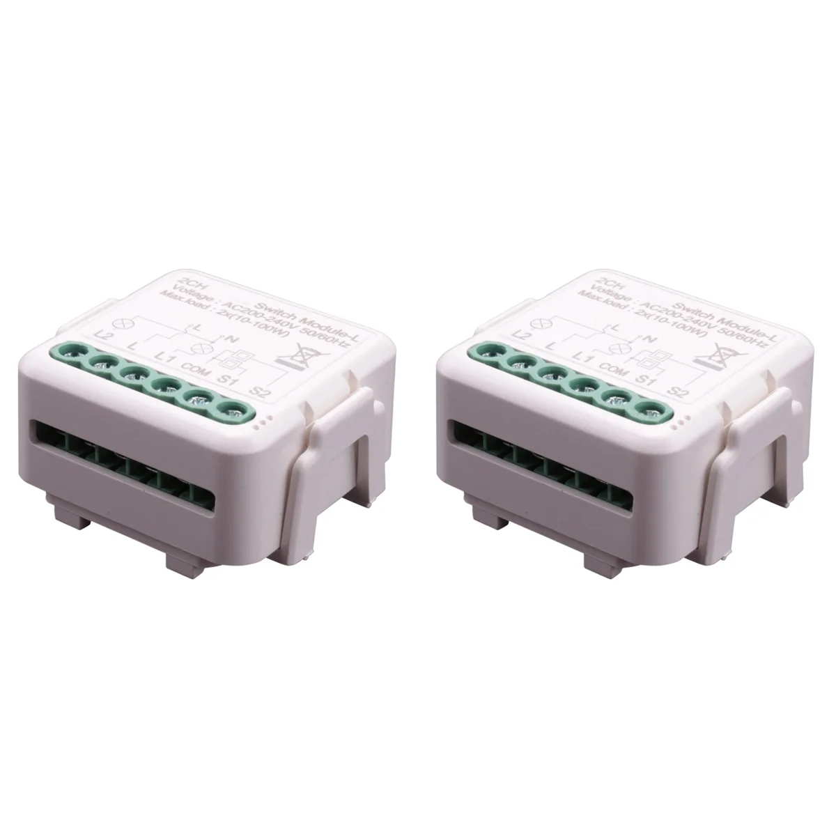 

Модуль переключателя 2X Tuya Zigbee, без нейтрального провода, двухсторонний умный выключатель, работает с Alexa Google Home (2 клавиши)