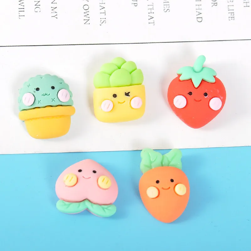1 шт. Мультяшные фрукты толстые аксессуары персик ананас редис патчи мобильный