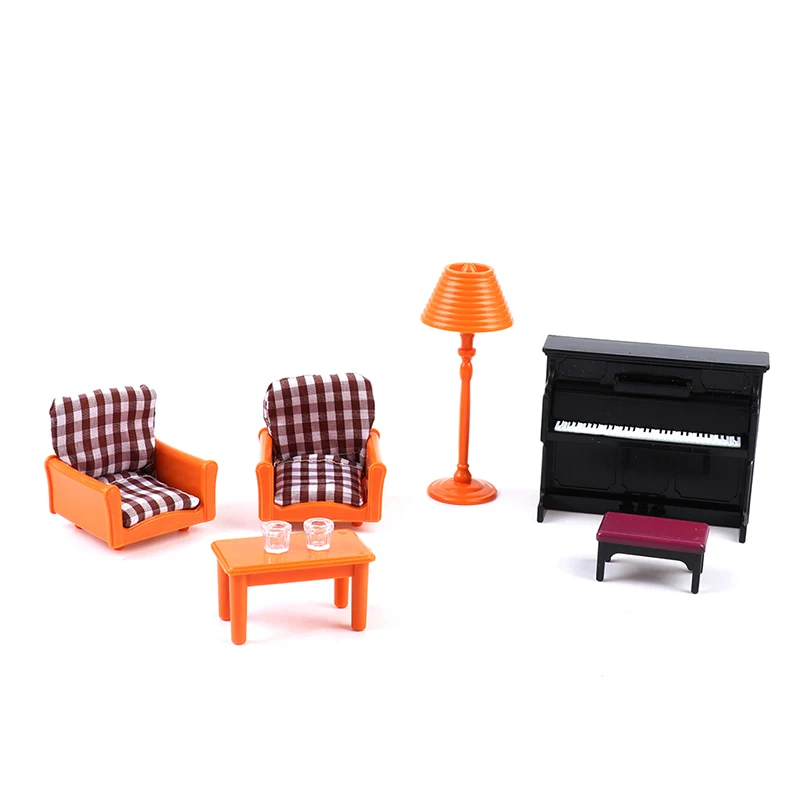 

1 Набор игрушечных кукол, кухонные аксессуары, мебель для кукольного домика, игрушки для девочек, лесная семья, кухня, миниатюрный кукольный ...