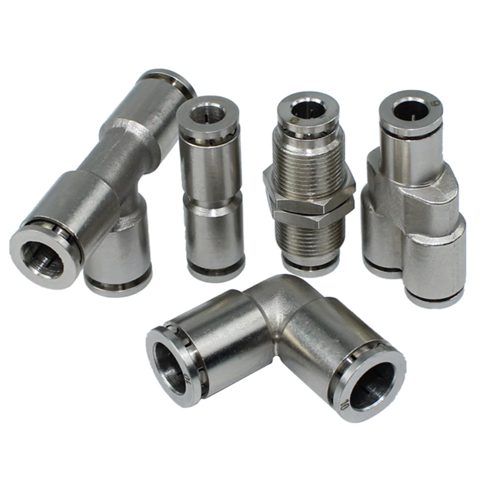 

PU PV PE PY PM Brass Metal Pneumatic Quick Connector Straight Through 4 6 8 10 12mm Air Compressor Hose High Pressure Connector