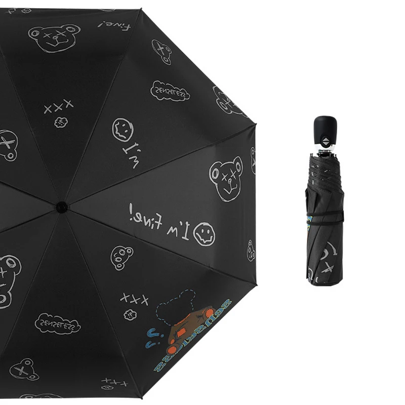 

Creative Bear Umbrella Sun Rain UV Umbrella Windproof 2022 Luxury Parasol Paraguas Guarda-chuvas Sombrilla Kawaii 210T UPF 50+