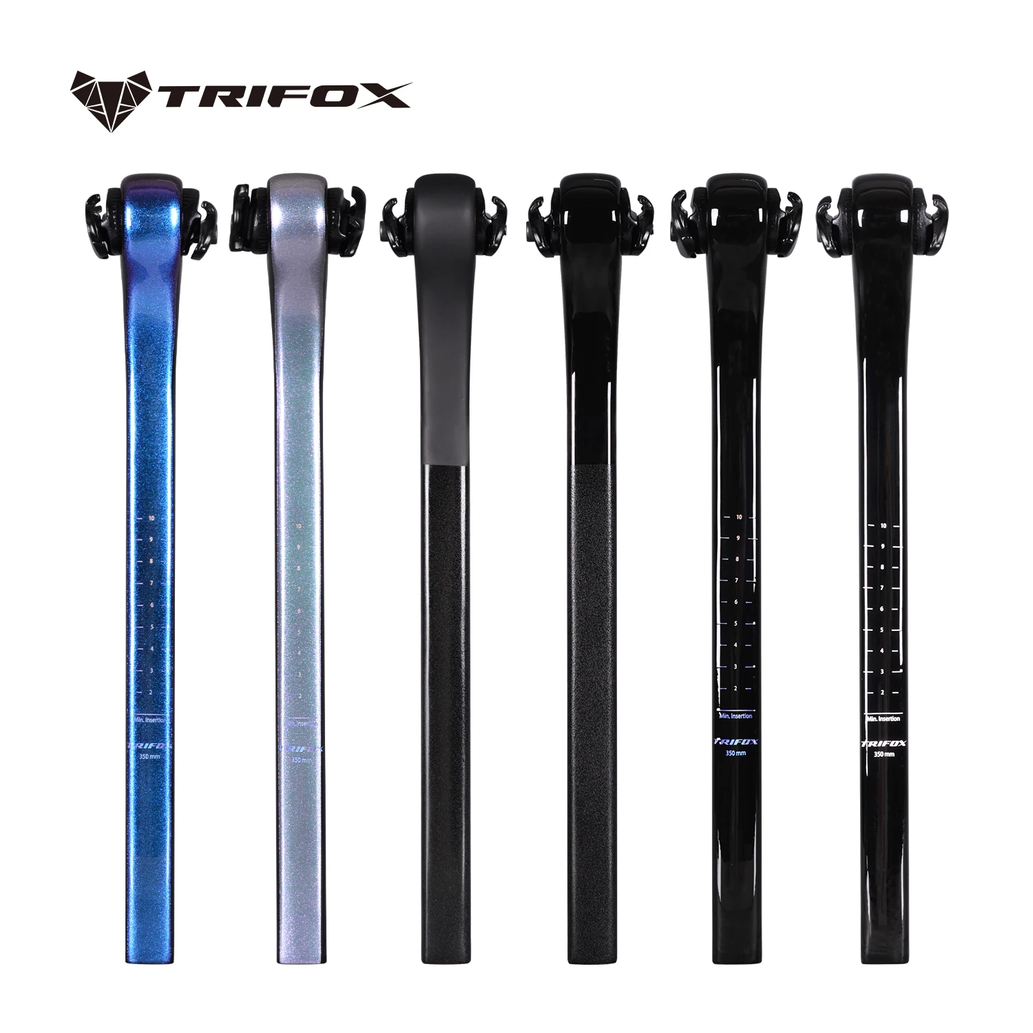 

TRIFOX Official Store Layback Full Carbon SX16 for Frameset X16 Matte UD, Colorful Logo, White Logo,Blue,Purple Bike Seatpost