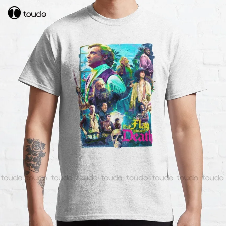 

Классическая футболка с надписью «наш флаг означает смерти», женские футболки на заказ, футболки с цифровой печатью в стиле унисекс для подростков, индивидуальный подарок