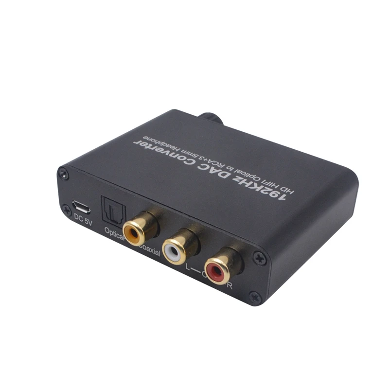 

192Khz Digital To Analog Converter 5.1CH DAC Optical SPDIF Coaxial To RCA With 3.5Mm Volume Control Support For DOLBY AC3