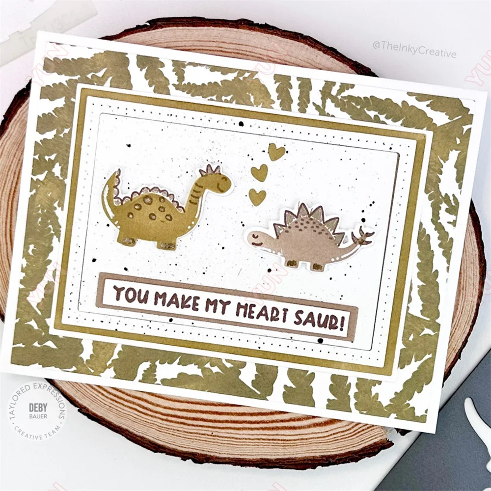 Мини-полоски металлические штампы и с изображением динозавра для скрапбукинга