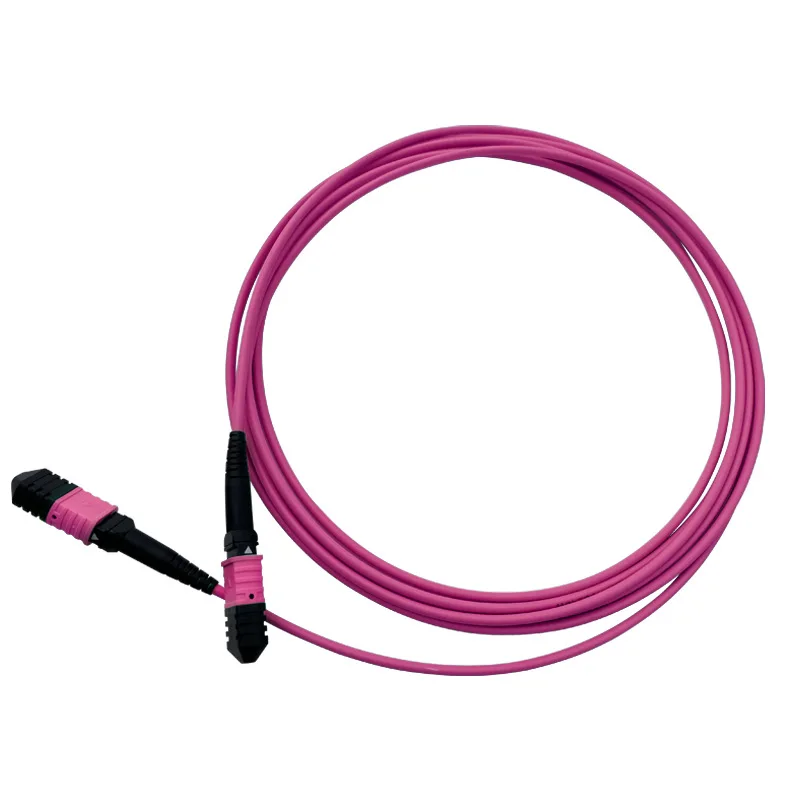 40G/100G MPO (мама) на OM4 12-ядерная многомодовая оптоволоконная перемычка патч-корд для