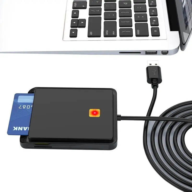 

CAC Reader USB Smart Card Access Reader CAC Reader Multipurpose Universal Portable For Online ATM Transfer Balance Query Tax