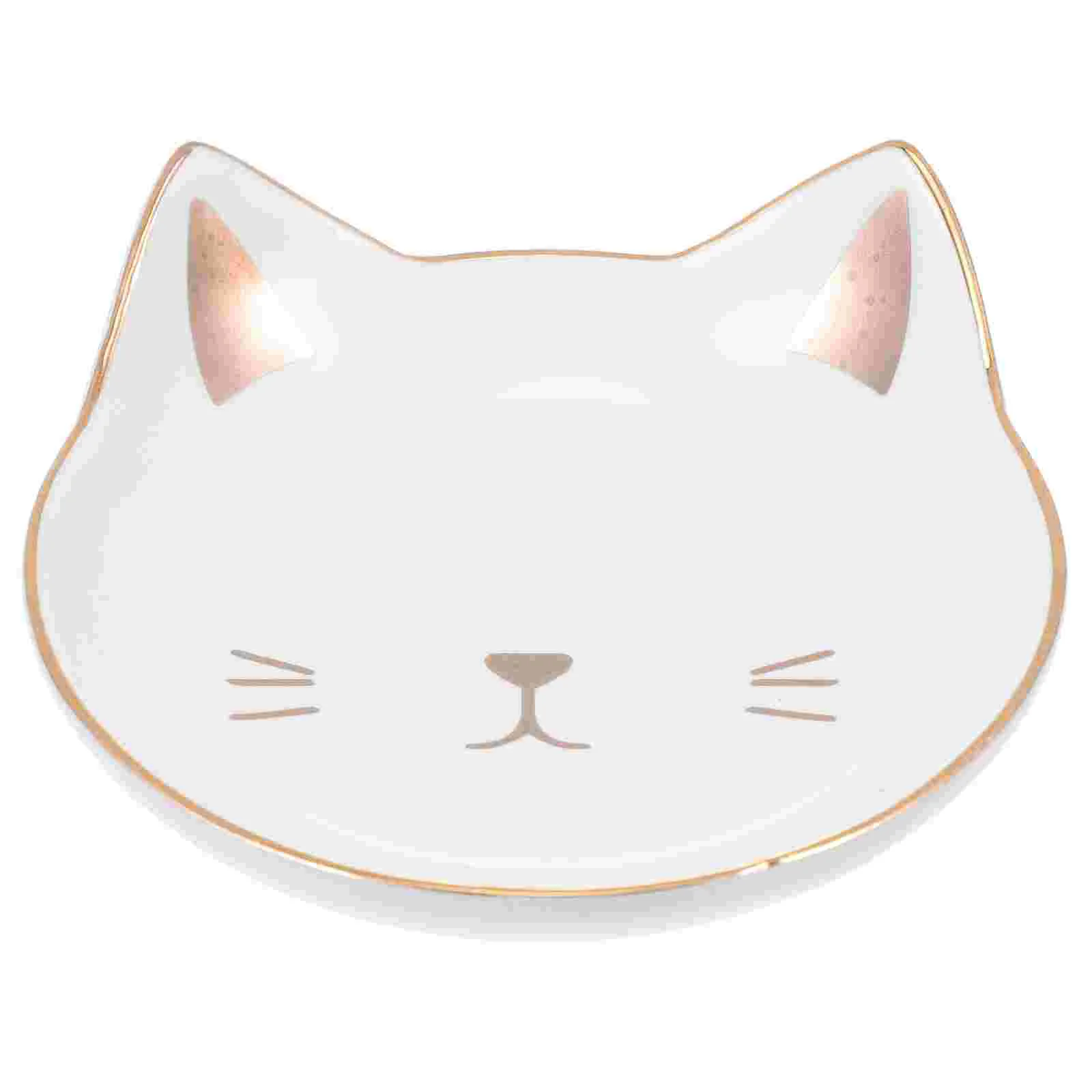 

Cartoon Cat Shape Fruit Plate Ceramic Plate Dessert Plate Home Dinner Plate