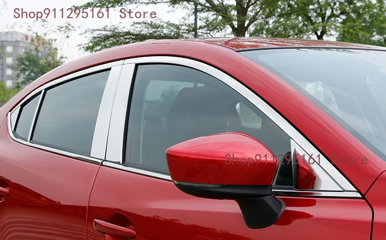 

for Mazda 3 Axela 2014- 2017 Window trim sticker Body decoration bright sticker