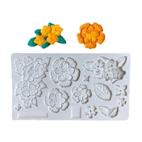 hydrangea jasmine flowers silicone molds polymer clay mould epoxy resin casting tool plaster fondant mold cake decoration tools
