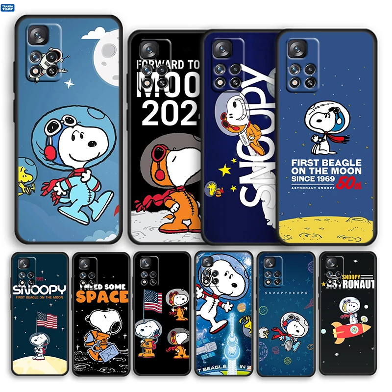 

Snoopy Cute Cartoon Space For Xiaomi Redmi Note 11 10 11T 10S 9 9S 8 7 5G 4G Soft TPU Silicone Gel Phone Case Cover Fundas Coque