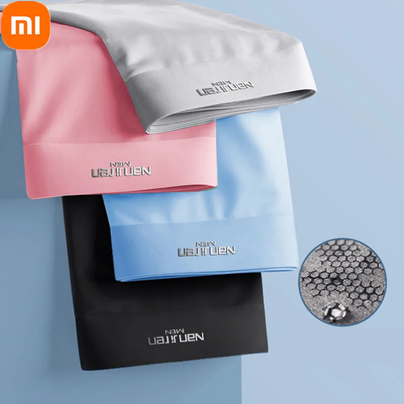 

4pcs Xiaomi YOUPIN Men's Graphene Antibacterial Ice Silk Briefs Breathable Comfortable Dry Quick Dry Moisture Absorbing Boxers