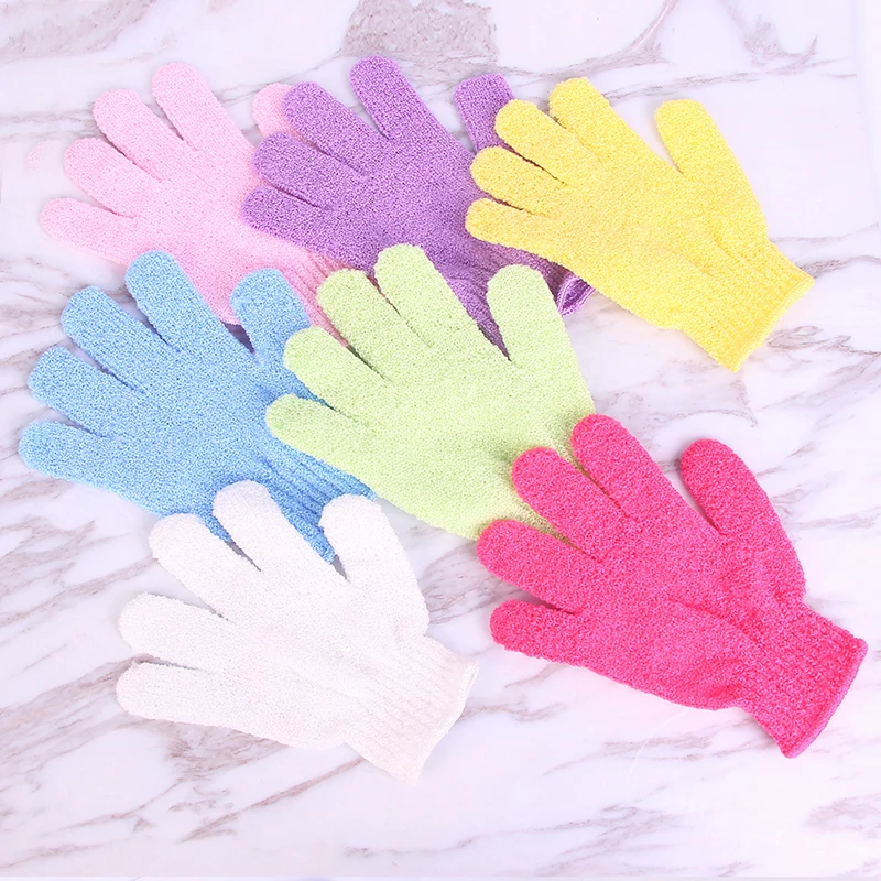 

Candy Colors Body Wash Skin Spa Bath Scrubber Clean Brush Five Fingers Bath Towel Gloves Bath Shower Bath Amenities