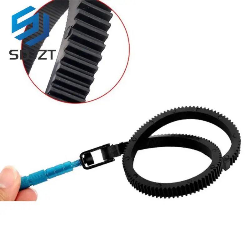 

For SLR DSLR Camera Accessories Adjustable Rubber Follow Focus Gear Ring Belt with Aluminum Alloy Grip for DSLR Camcorder Camera