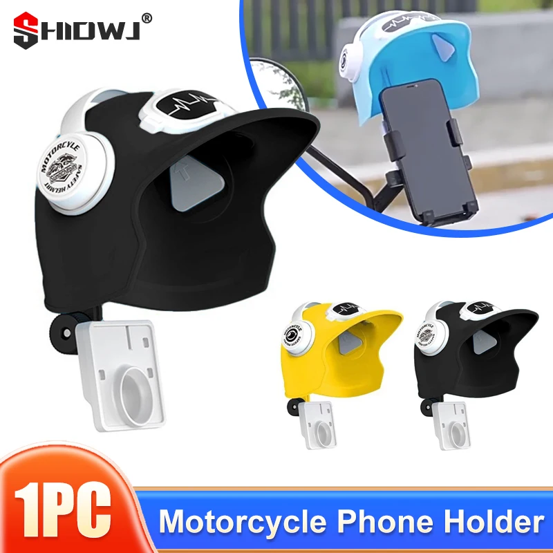

Small Helmet Rider Motorcycle Mobile Phone Holder Electric Bicycle Waterproof Sunshade Navigation Mobile Phone Holder