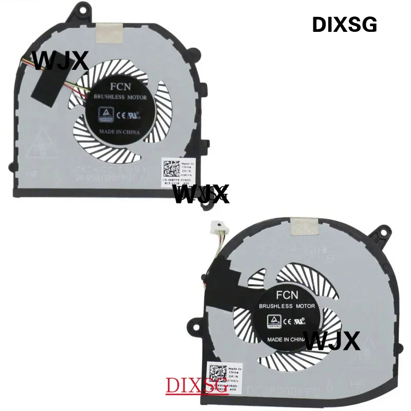 Новый вентилятор охлаждения ЦП для ноутбука Dell XPS 15 9570 7590 Precision 5530 P56F002
