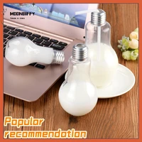 creative summer bulb water bottle cute brief fashion cute milk juice light bulb leak proof cute waterbottle portable bottles