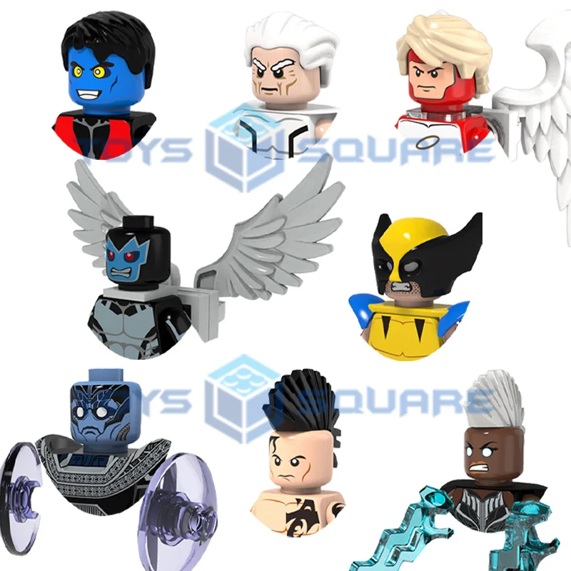 

The Storm Apocalypse Wolverine Daken Archangel Angel Magneto Night Crawler Model Building Blocks MOC Bricks Set Gifts Toys