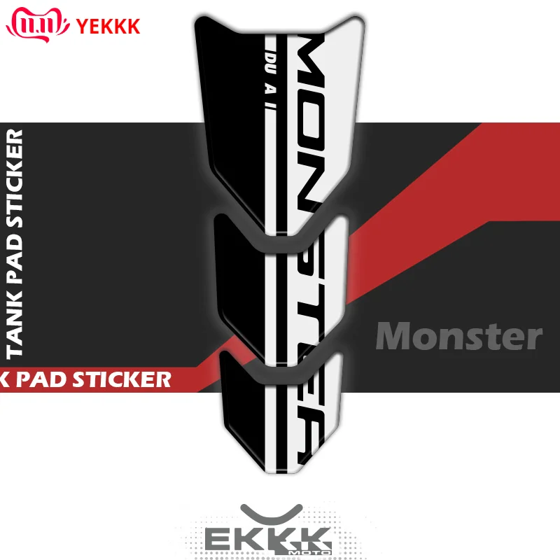 

For Ducati Monster 950 821 Compatible Fuel Tank 3D Motorcycle Sticker Gas Fuel Oil Tank Pad Protector Monster 950 LOGO