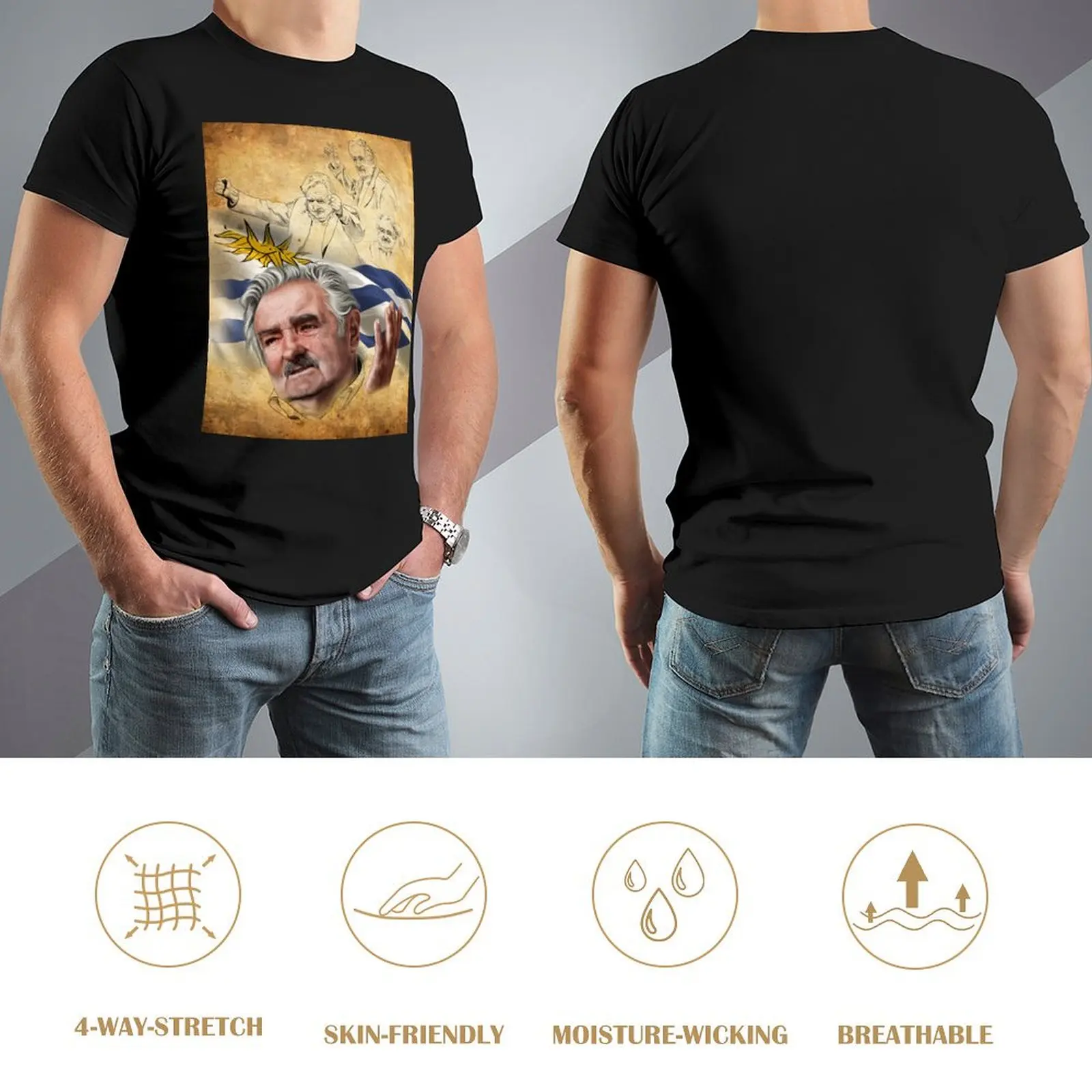 Футболка с рисунком Pepe Mujica рубашки новое издание одежда в стиле хиппи топы наряды