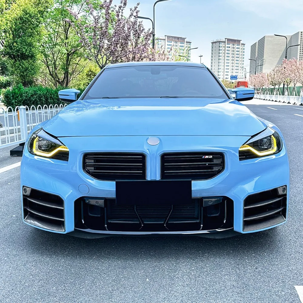 Фото Накладки на воздухозаборники переднего бампера для BMW M2 G87 2023+ из ABS-пластика, стильный дизайн с улучшенным отводом тепла №3