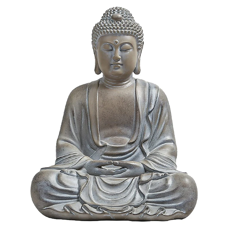 Statua di Buddha di meditazione all'aperto grande statua del giardino di Zen decorazione di tranquillità di Buddha scultura di seduta