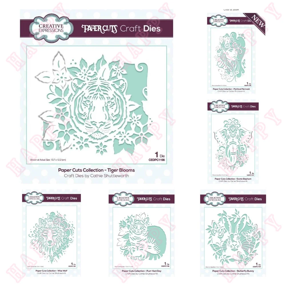 2022 День Святого Валентина экзотический слон Русалка волк вырезанные штампы