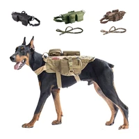 waterproof tactical dog harness leash metal buckle german shepherd pet large big dogs military training k9 release vest