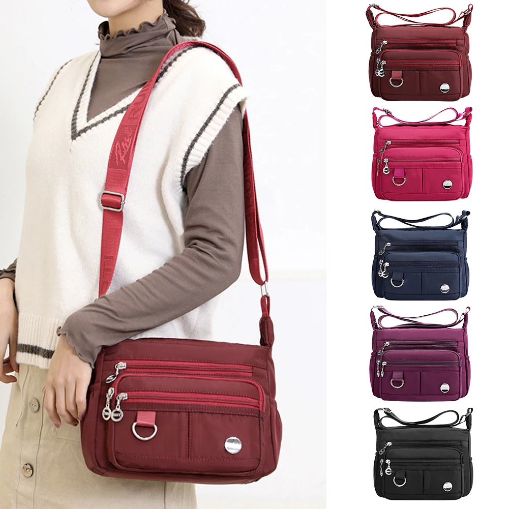 

Women Casual Large Shoulder Crossbody Mummy Shoulder Messenger Bags Multifunction Nylon Solid Color Mummy Messenger Bags