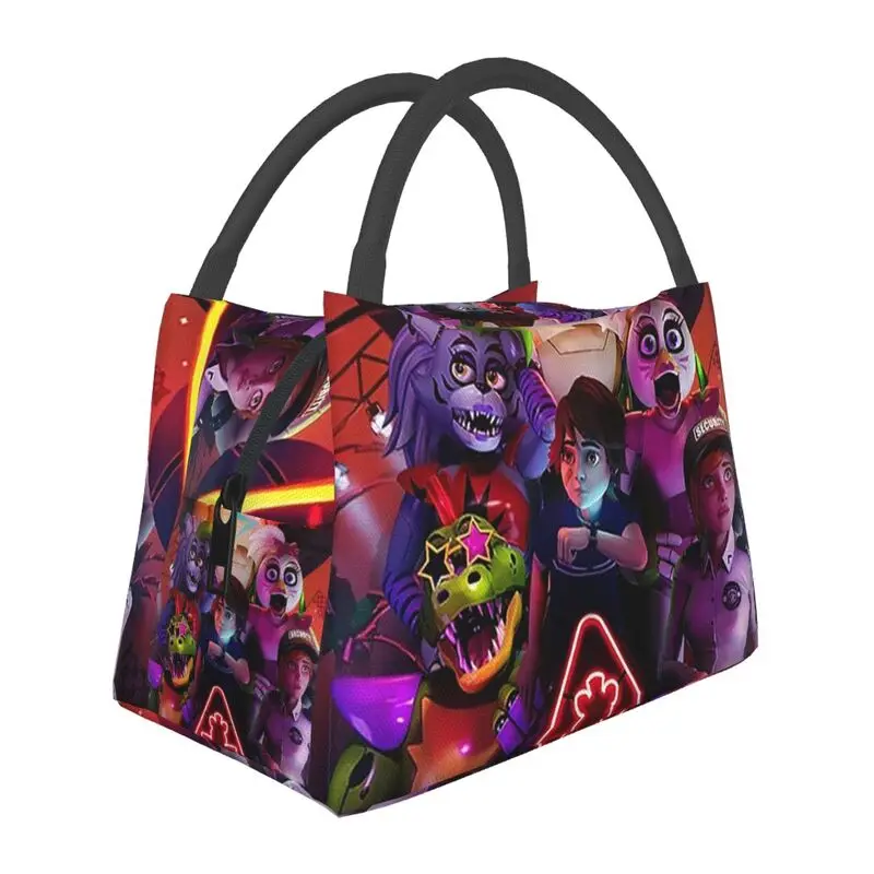 

Fnaf Изолированные сумки для обеда с защитой от поломки для женщин, многоразовый кулер для анимационных игр, термоконтейнер для обедов для бо...