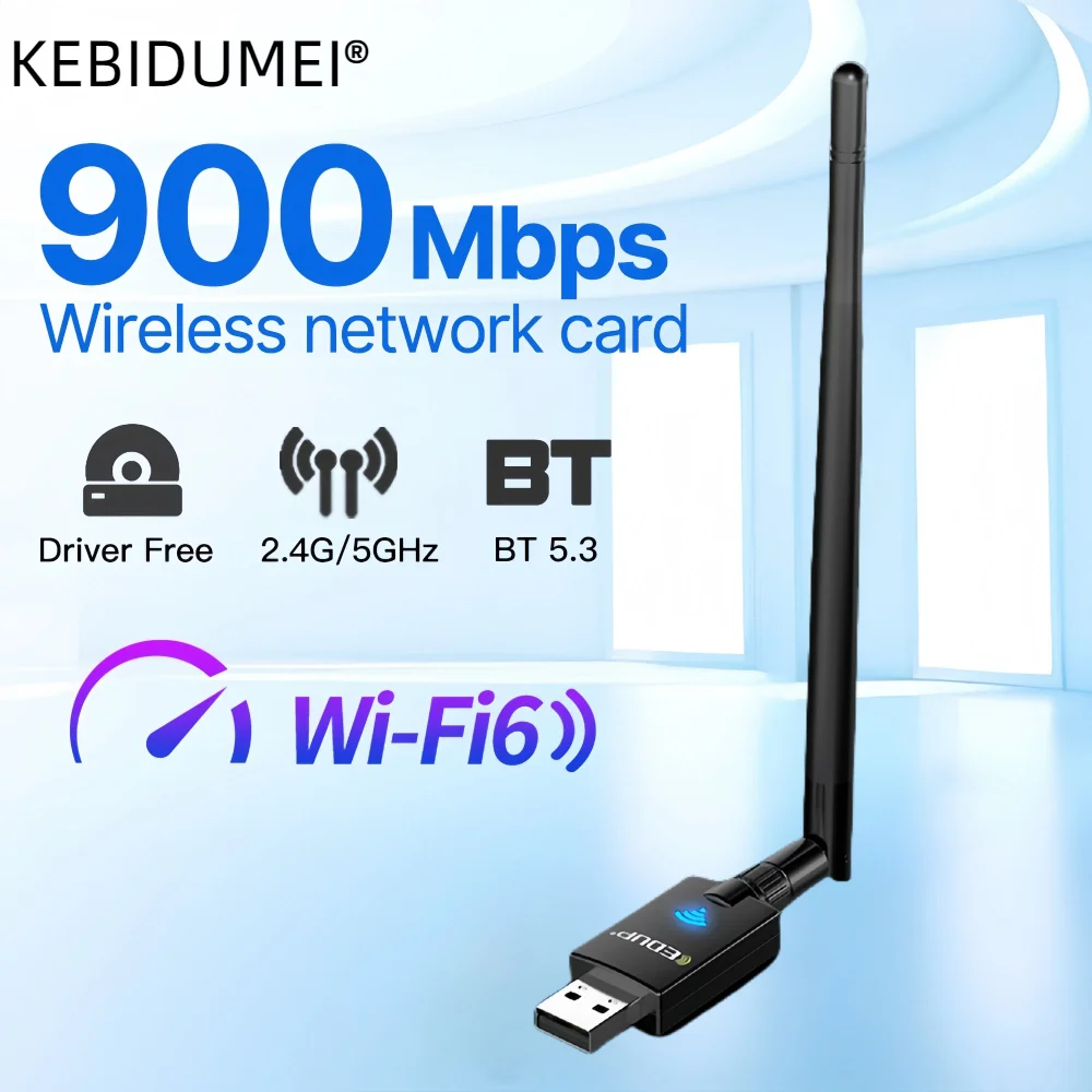 Фото USB-адаптер Wi-Fi AX900, 900 Мбит/с, 5,3 дюйма №1